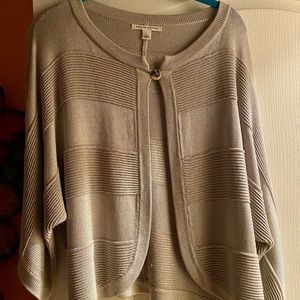 Banana Republic Silver Metallic Shawl/Poncho